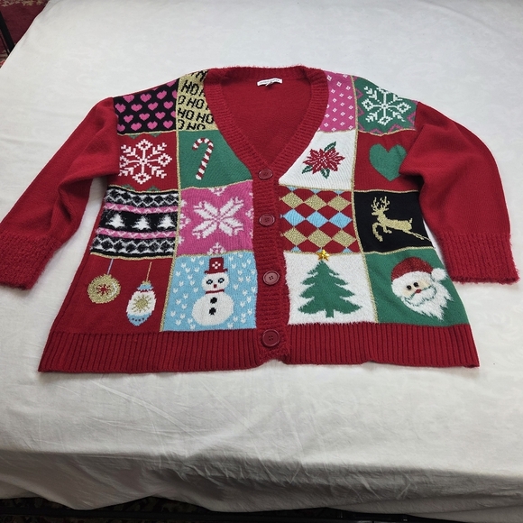 Celebrate Together Women's Christmas Cardigan Size 2X - Picture 8 of 12